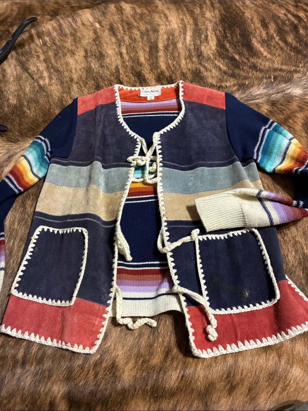Collage vintage sweater in medium